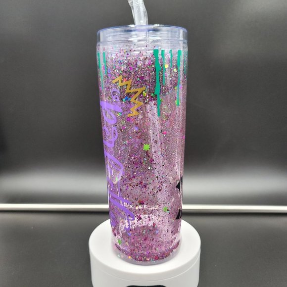 Villain Skinny Tumbler 18 Oz Snowglobe Perfectly Wicked Disney Cup - Picture 2 of 6